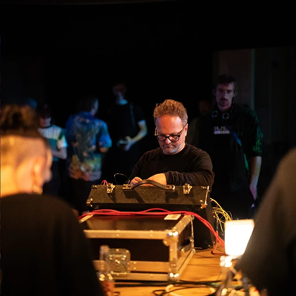 Insect O. performing a concert